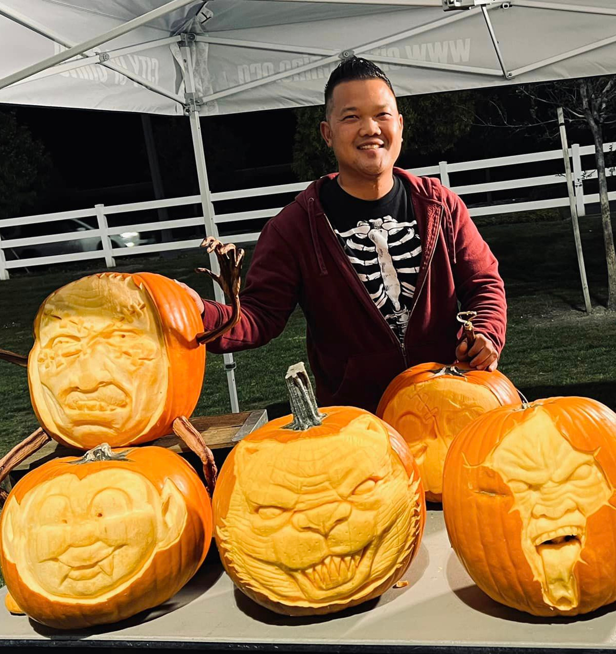 Virtual Pumpkin Carving, Virtual Halloween Party, Remote Pumpkin Carving, Halloween Wars, Big Head Cartoon